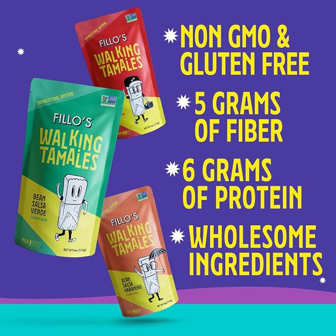 Fillo's Walking Tamales, Savory Variety Pack of 7, Ready-to-Eat Meals, Delicious, Gluten-Free