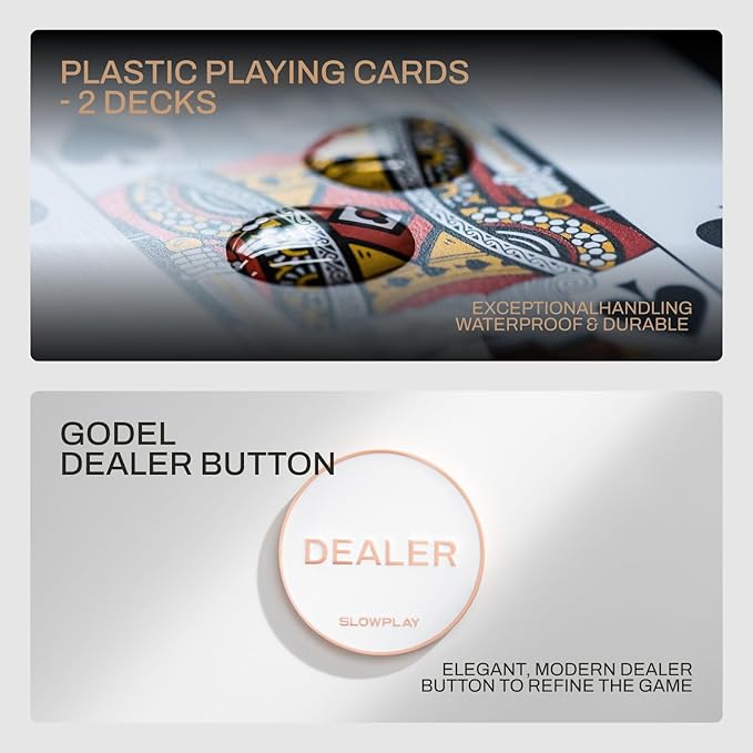 SLOWPLAY Godel 14g Clay Poker Chips Set for Texas Hold?™em, 300 PCS [Blank Chips] Features a