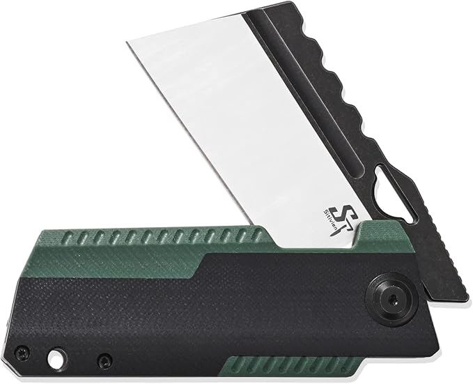 Sitivien ST155 Folding Knife,Sandvik 14C28N Steel Blade,G10 Handle EDC Tool Knife Pocket Knife for