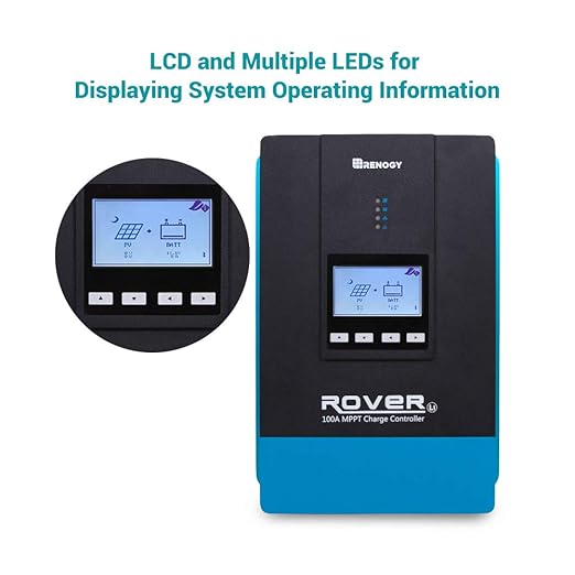 Renogy 100A 12V/24V/36V/48V DC Input MPPT Solar Charge Controller Auto Parameter Adjustable LCD