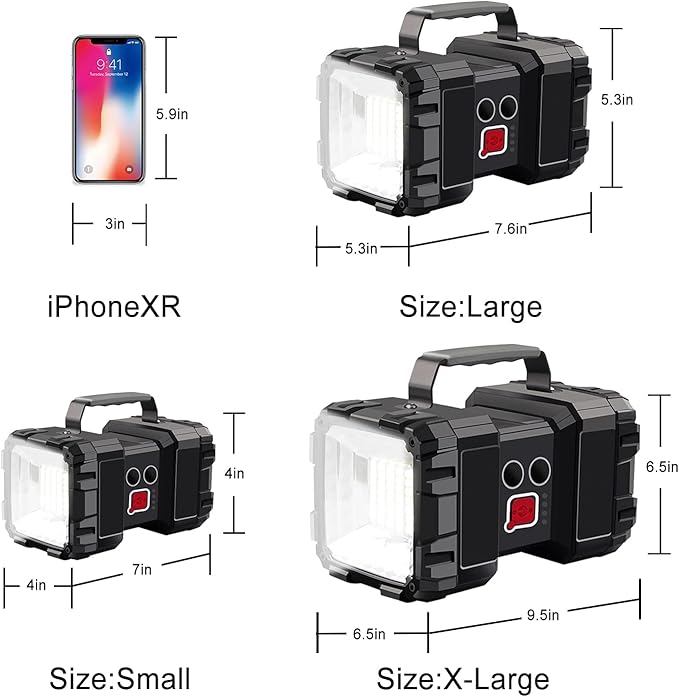 AlpsWolf Rechargeable Flashlight, LED Spotlight Flashlight 20000 Capacity 4000LM 25h Ultra-Long