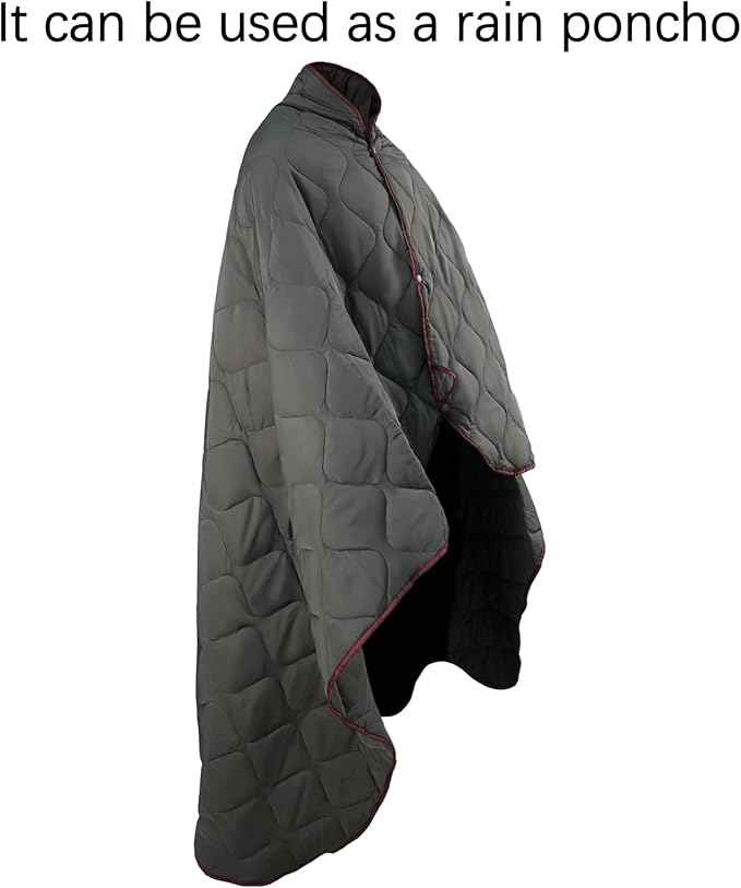 Poncho Liner Military Blanket Camo with Compression Carry Bag for Outdoors Hiking Jungle Hunting