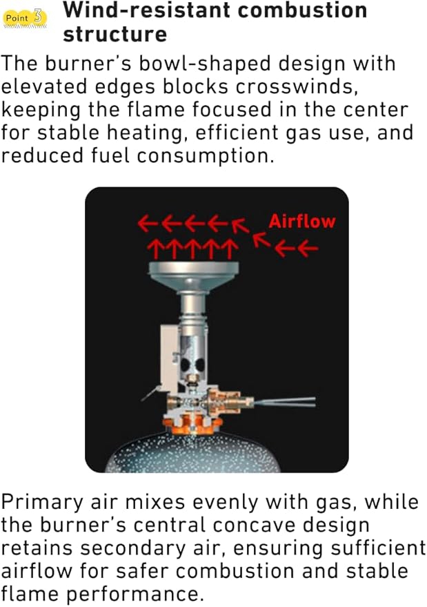 CAMPINGMOON Canister Top Stove Portable Compact Foldable w/igniter w/Gas Fuel Can Stabilizer