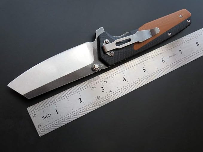 Eafengrow EF68 Folding Knife D2 Blade and G10 Handle with Clip Ball Bearing Everyday Carry Tool for
