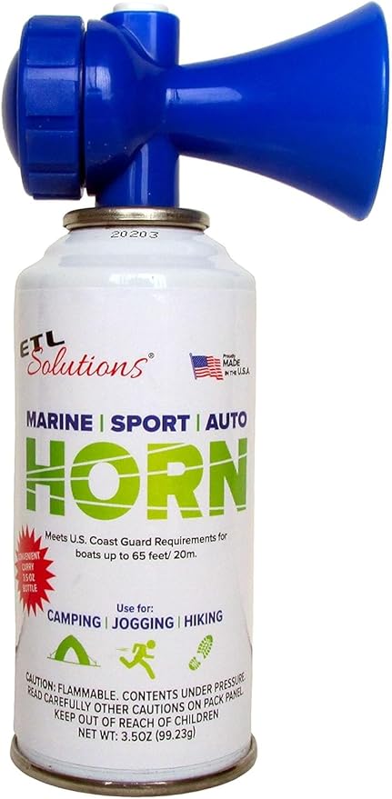 3.5oz Air Horn, Very Loud! Ideal for Marine and Boating, Hiking, Camping, Sports Events, Protect
