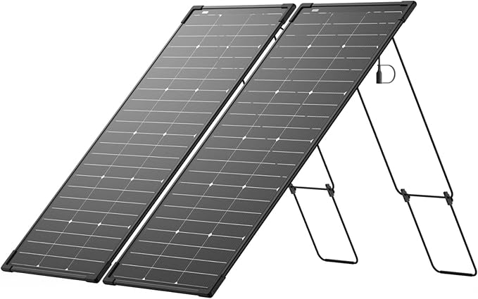EF ECOFLOW 2PCS 125W Solar Panels, 250W Bifacial Rigid Modular Solar Panel Up to 25% Efficiency