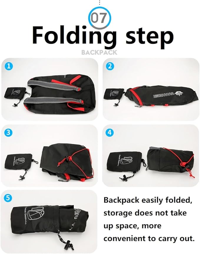 16L Lightweight Foldable Hiking-Backpack Small Packable-Daypack For Travel,Ultralight