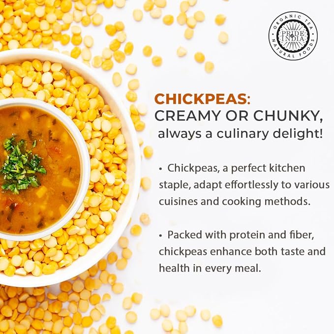 Pride of India | Indian Split Yellow Chickpea Lentils 1.5 Pound (680.38 gm) Jar | Protein & Fiber