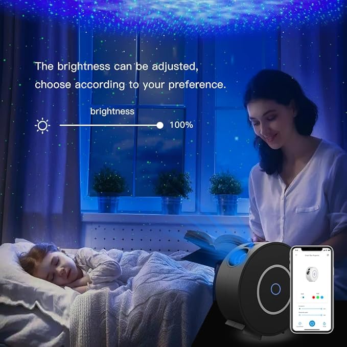 Star Projector, Galaxy Projector for Bedroom, Smart APP & Voice Control Galaxy lamp, Compatible