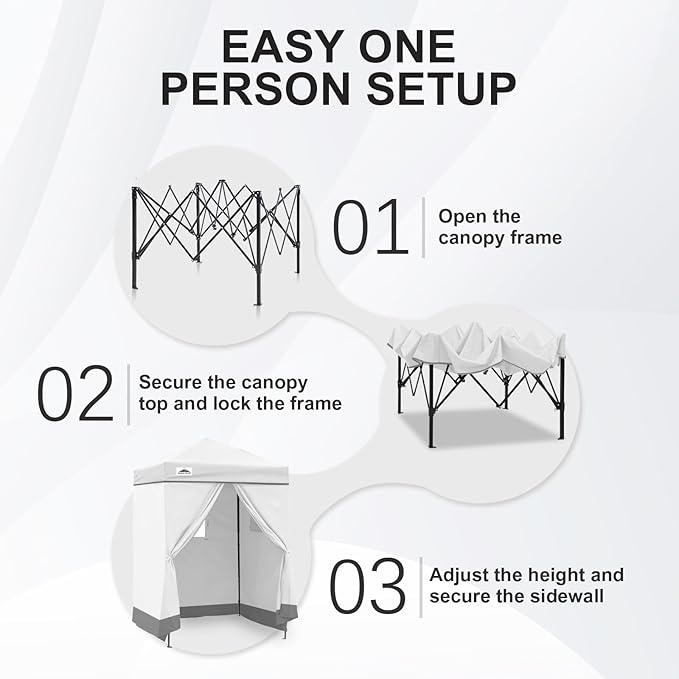 EAGLE PEAK EAGLE PEAK Flex Ultra Compact Pop-up Canopy, Sun Shelter, Changing Room, Portable