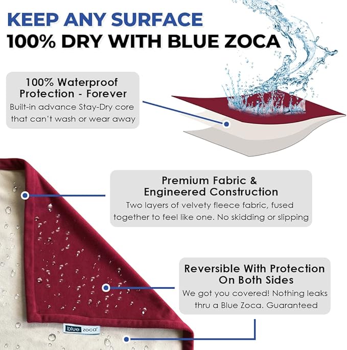 Waterproof Blanket | Machine Washable Dog Bed Cover | Water Proof Blanket to Protect Your Bed Couch