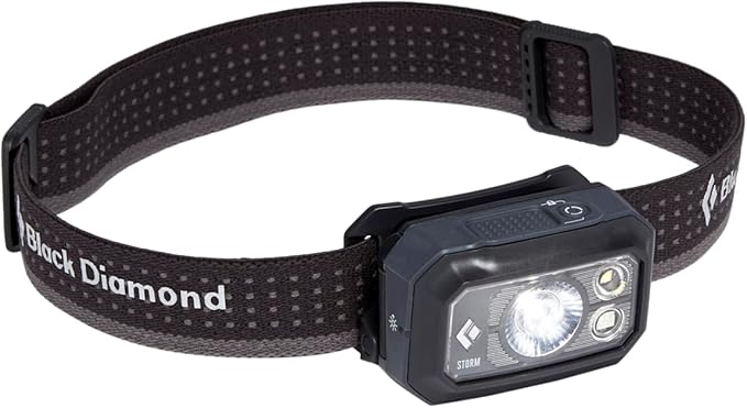 BLACK DIAMOND Storm 400 LED Headlamp, Waterproof and Dimmable Battery Powered Headlamp for Camping