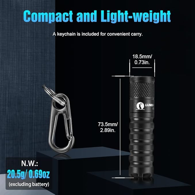LUMINTOP EDC15 Keychain Flashlight 760 Lumens Mini EDC Flashlight 80 Hours Burn Time, 5 Modes, IPX8