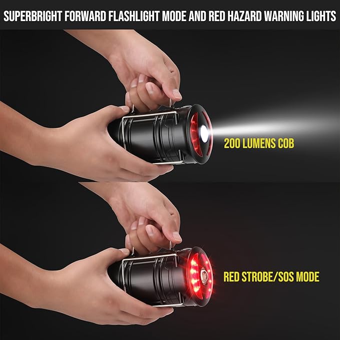 Lichamp 4 Pack Camping Lanterns Rechargeable and Battery Powered, Dual Power Source and 4 Mode