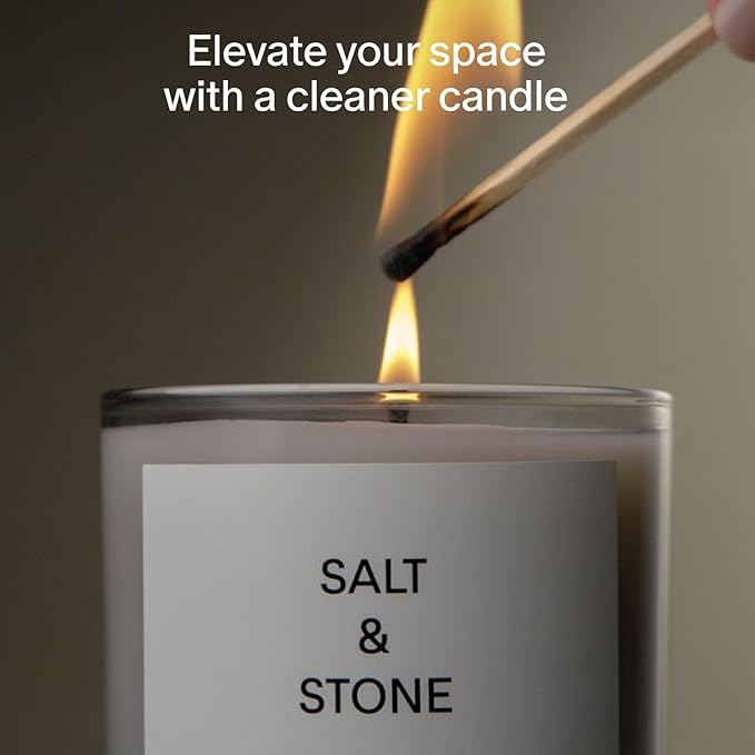 SALT & STONE Scented Candle for Women & Men | Hand-Poured, Aromatic & Fragrant | Coconut & Soy