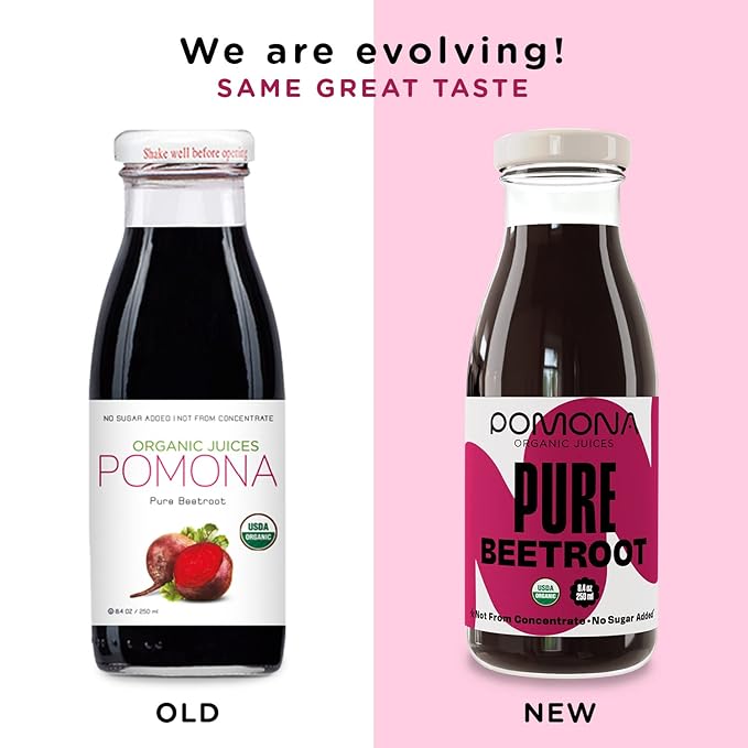 Pomona Organic Cold Pressed Beet Juice, Non-GMO, No Sugar, Gluten Free, Kosher, Preservative Free