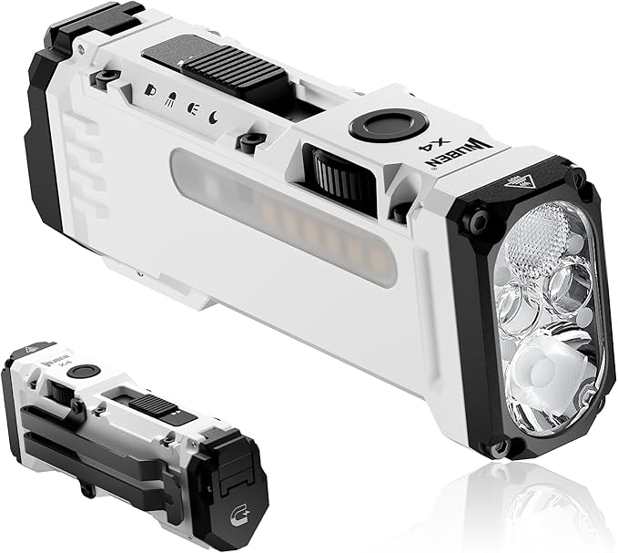 WUBEN X4 EDC Rechargeable Flashlight with RGB Light 1500 Lumens Mini Multifunctional Flashlight