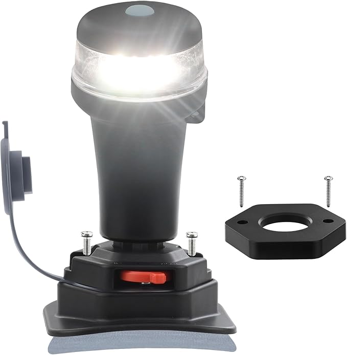 Kayak Battery Portable Navigation LED Lights Multi- Adaptors 3AA Battery Inflatable Boat Surface