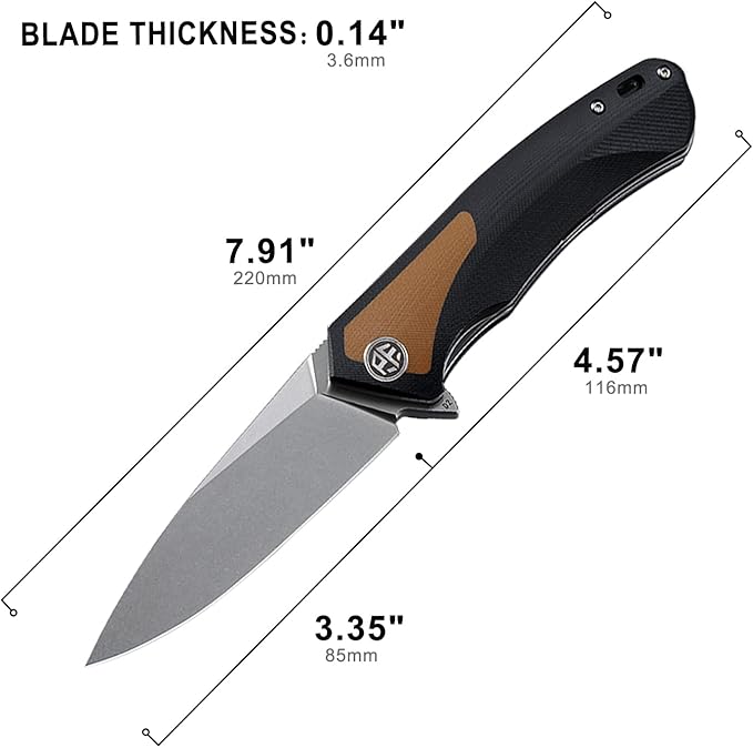 Petrified fish PF838 D2 steel folding knife outdoor tactical pocket knives G10 handle camping