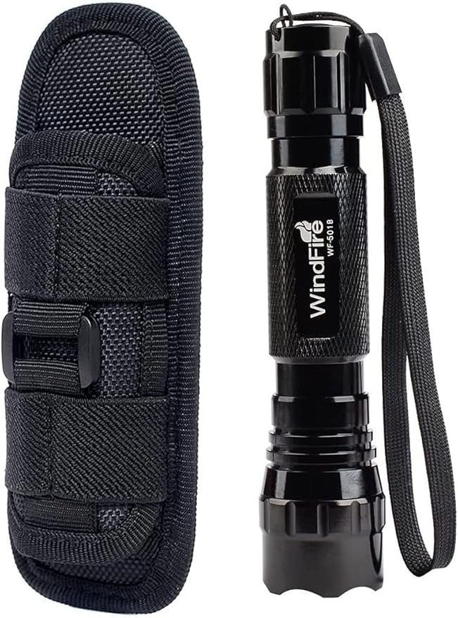 WINDFIRE Flashlights 1200 Lumens Tactical LED Flashlight 1 Mode High Powered Handheld Torch Water