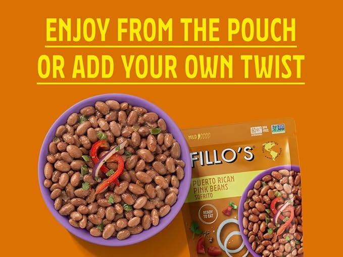 Fillo's Ready to Eat Beans Variety Pack | Black Beans, Lentils, & Pink Beans | Gluten-Free