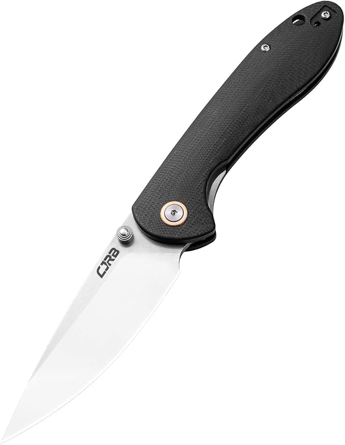 CJRB Folding Knife Feldspar Pocket Folding Knife Stonewash D2 Steel Blade G10 Tactical Handle EDC