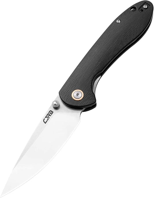 CJRB Folding Knife Feldspar Pocket Folding Knife Stonewash D2 Steel Blade G10 Tactical Handle EDC