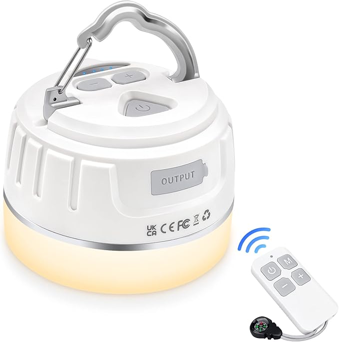 Sinvitron LED Camping Lantern Rechargeable with Remote Control - 1000LM 150H Runtime Tent Light