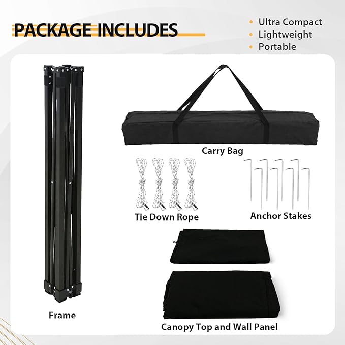 EAGLE PEAK Flex Compact 4x4 Pop-up Canopy Changing Room, Portable Privacy Dressing Room for Indoor