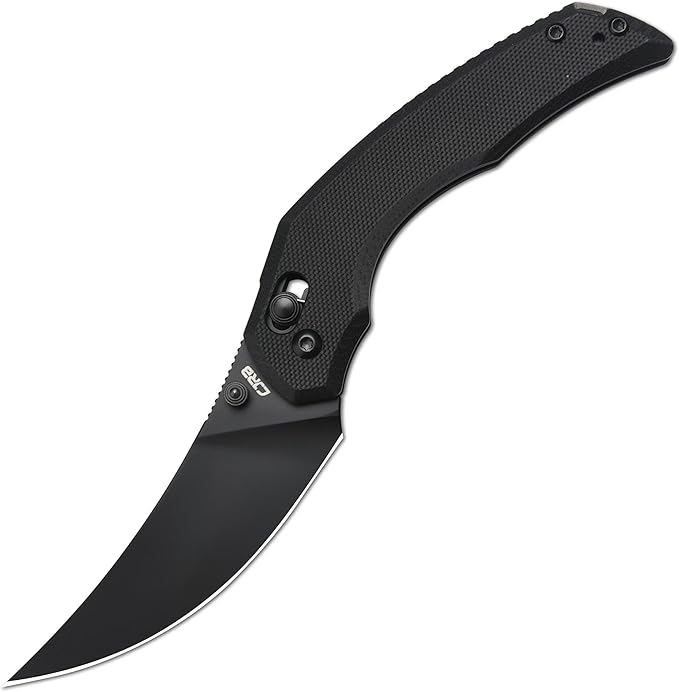 CJRB Nanner Pocket Knife, 3.23'' AR-RPM9 Steel Blade with G10 Handle, Sharp EDC Knife with Crossbar