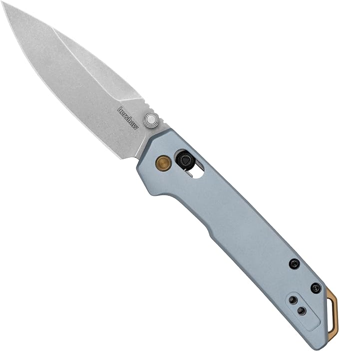 Kershaw Mini Iridium Folding Pocket Knife, 3 inch D2 Steel Blade, DuraLock, Aluminum Handle