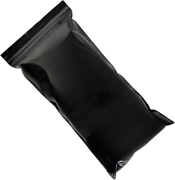 PABCK 100 Pieces Black Reclosable Zip Bags 5.1mil Thickness Poly Plastic Packaging Resealable