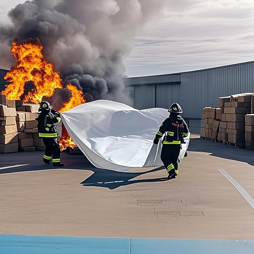 Vehicle Fire Blanket, Emergency Fire Extinguisher Blanket for Car,Survival Safety Fire Blanket for