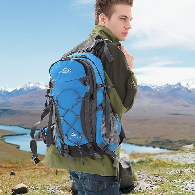 INOXTO lightweight Hiking Backpack 35L/40L Hiking Daypack with Waterproof Rain Cover for Travel