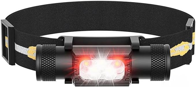 sofirn Bright Red Headlamp Rechargeable, H05B 1200 Lumens Lightweight Head Flashlight with Red