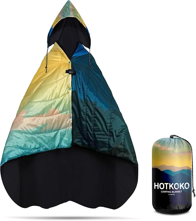 Waterproof Stadium Blanket, Fleece Camping Blanket Wearable Soft Warm Camp Blanket for Outdoor