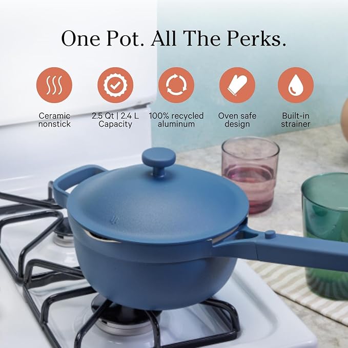 Our Place Mini Home Cook Duo - 8.5" Always Pan & Small Perfect Pot Bundle | Multi-Functional