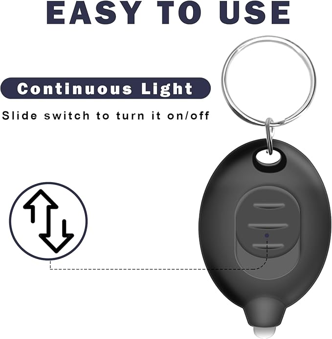 Mini LED Keychain Flashlight, Ultra Bright Micro Pocket Light, Small White Light Keychain