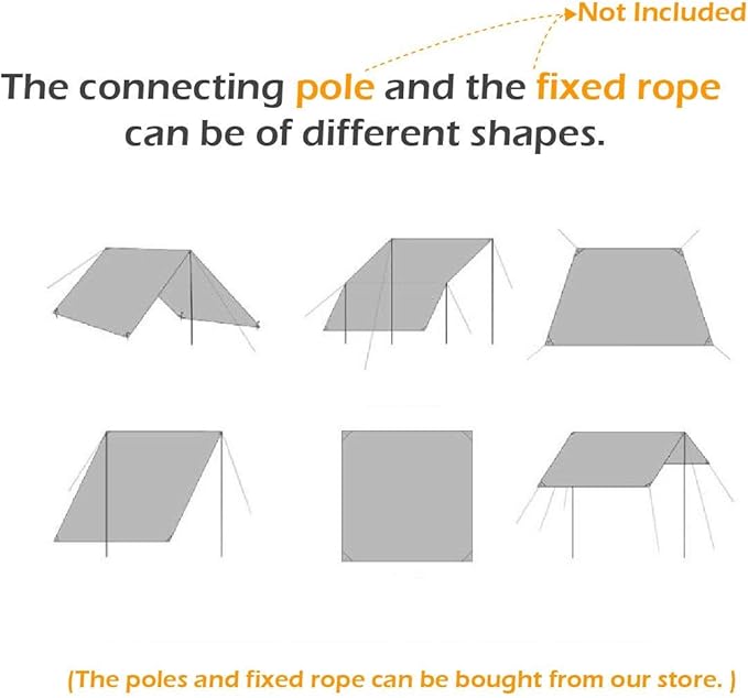 TRIWONDER Hammock Rain Fly Waterproof Tarp Camping Tent Footprint Ground Cloth Backpacking Tarp