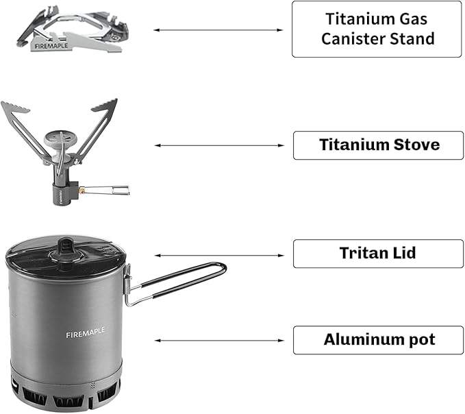 Fire Maple Petrel Portable Stove Ultralight Cooking System, with a Lightweight, Fast Boiling