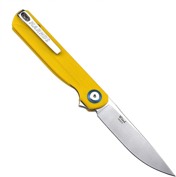 Wind Pocket Knife Flipper Sandvik Steel G10 Handle Folding Knife Ball Bearing with 2-Position Clip