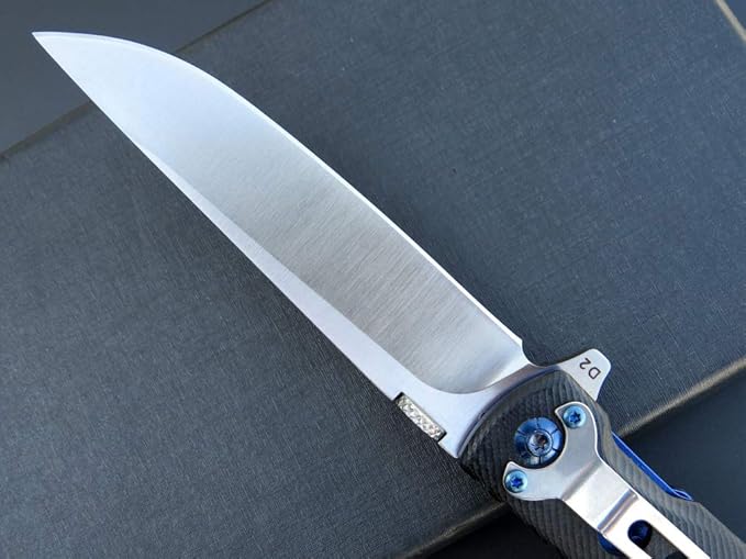 Eafengrow EF27 Folding knife, D2 Steel Blade Everyday Carry, Flipper Open, Liner Lock, G10 Handle