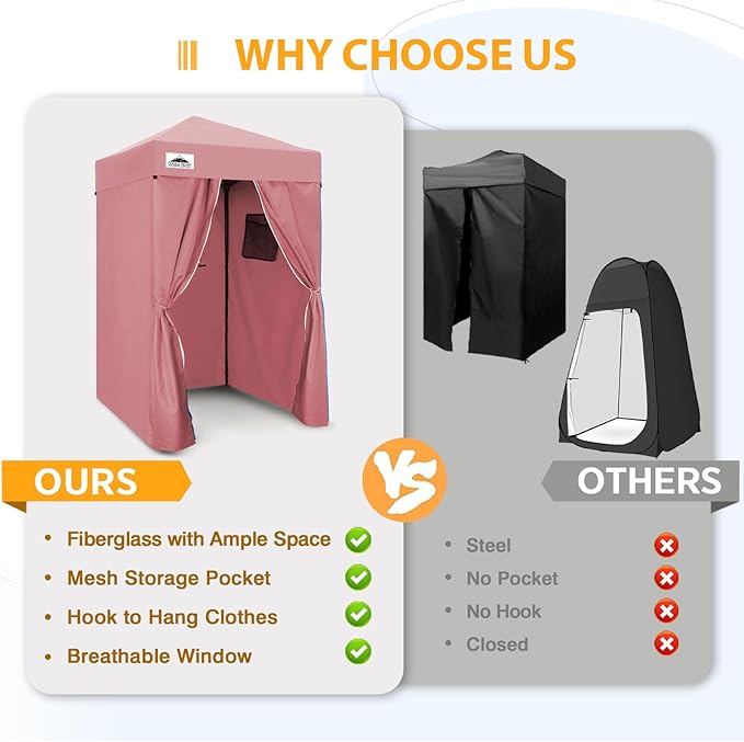EAGLE PEAK Flex Ultra Compact 4x4 Pop-up Canopy, Sun Shelter, Changing Room, Portable Privacy
