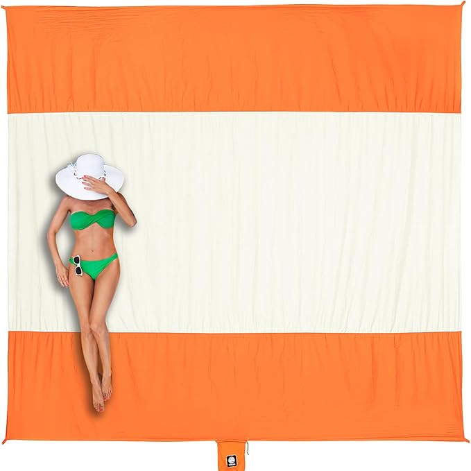 WEKAPO Beach Blanket Sandproof Waterproof, Extra Large Beach Mat, Oversized & Compact Sand Free Mat