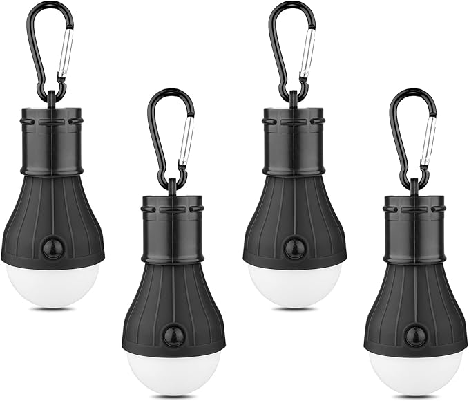 LED Camping Tent Lantern, Portable Outdoor Waterproof Emergency Light Bulb, Battery Powered with