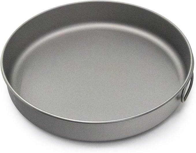 Lixada Ultralight Titanium Frypan Outdoor Camping Hiking Picnic Cooking Frying Pan 750/1000ML