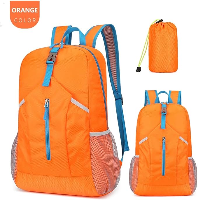 25L Foldable Hiking Backpack Lightweight Packable Basic-Daypack Collapsible Bag Water-Resistant