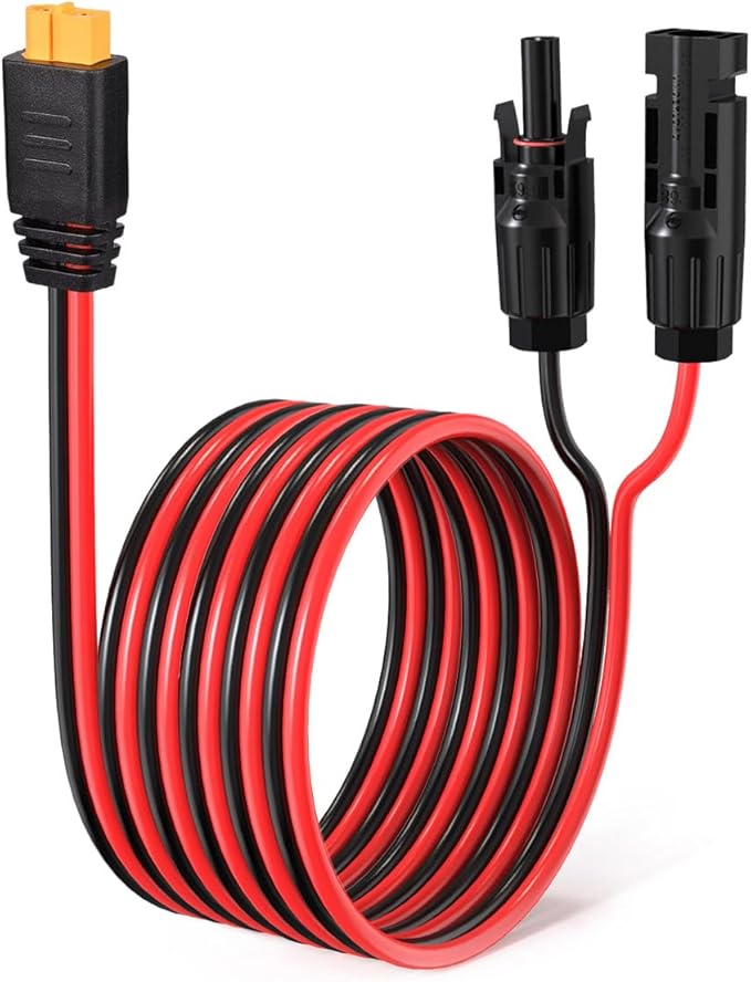 10AWG Solar to XT60 Charing Cable Solar Panel Extension Cable for Portable Power Station River 600