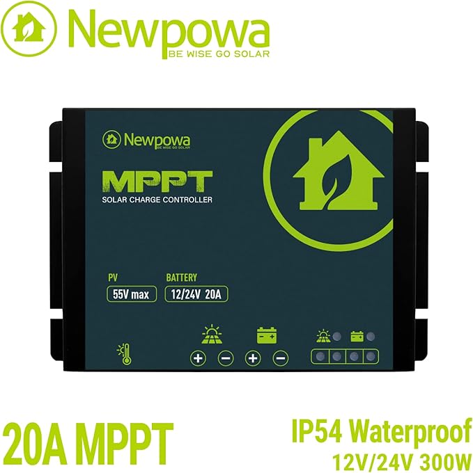 Newpowa 200W Portable Solar Panel Kit with Adjustable Kickstand Case,200Watt 12Volt Foldable