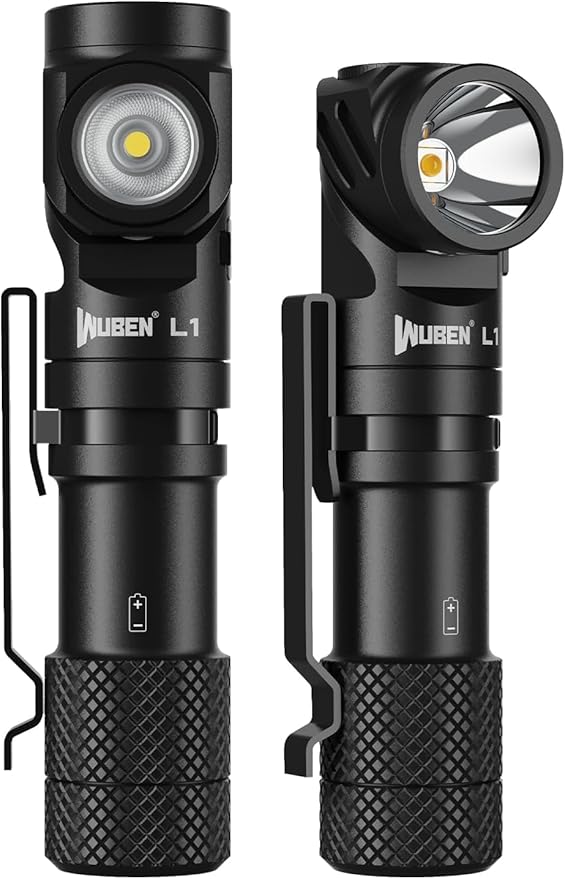 WUBEN L1 Rechargeable Flashlight High Lumens, 2000 Lumen Bright Tactical Flashlight, Dual Light